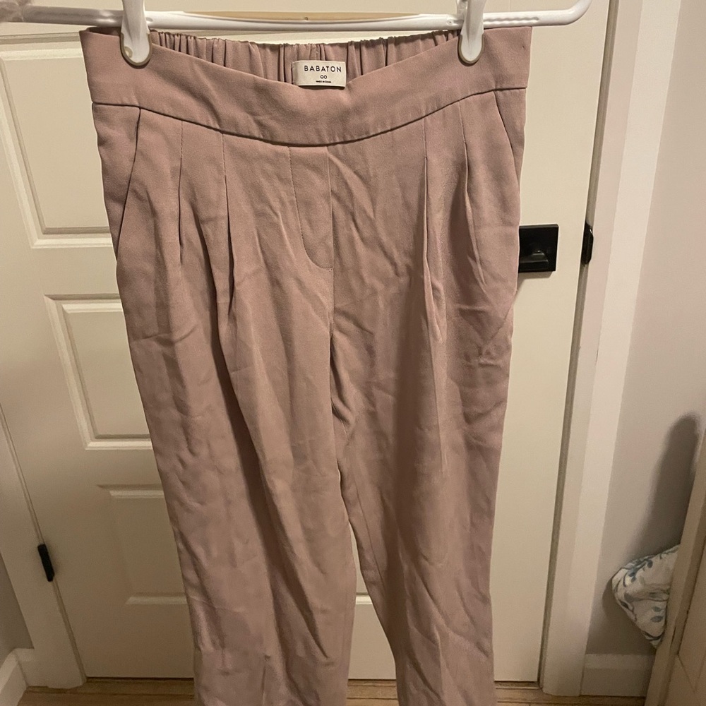 Aritzia Babaton pink dress pant